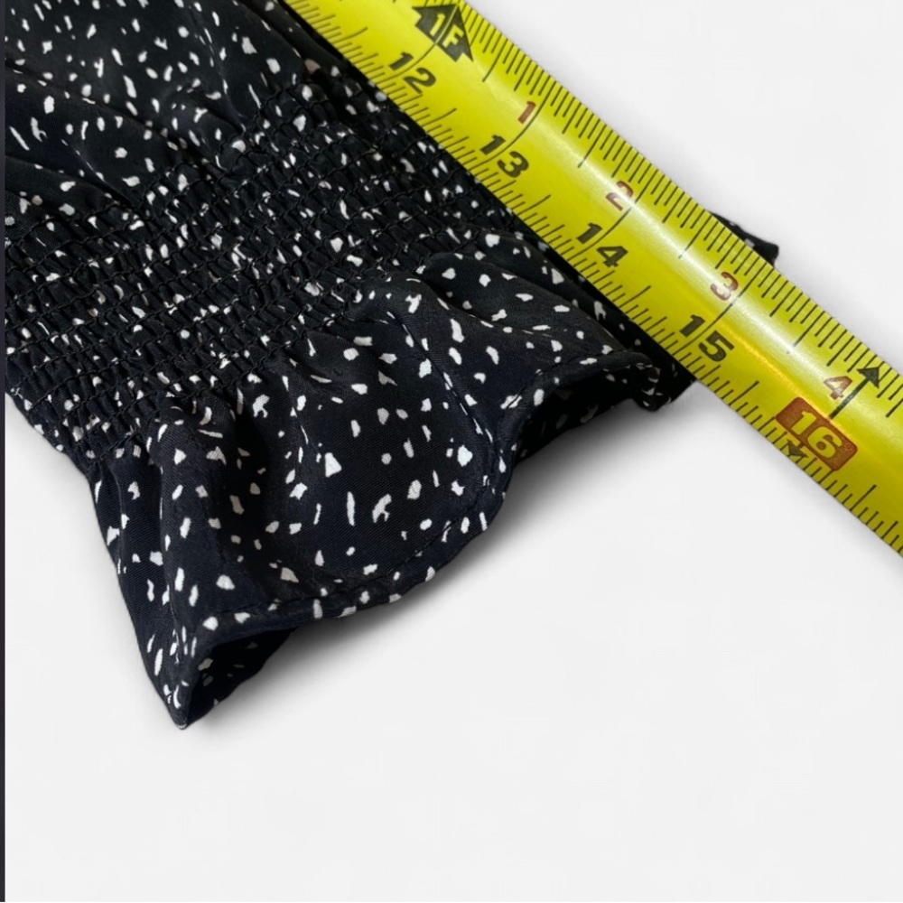Melloday Black White Pebble Polka Dot Maxi Dress XS Cottagecore Boho - Picture 12 of 12